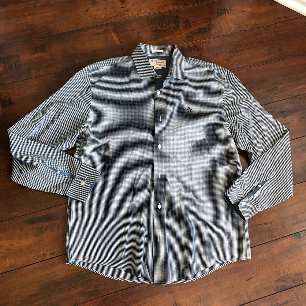 Men’s Original Penguin Black and White Shirt